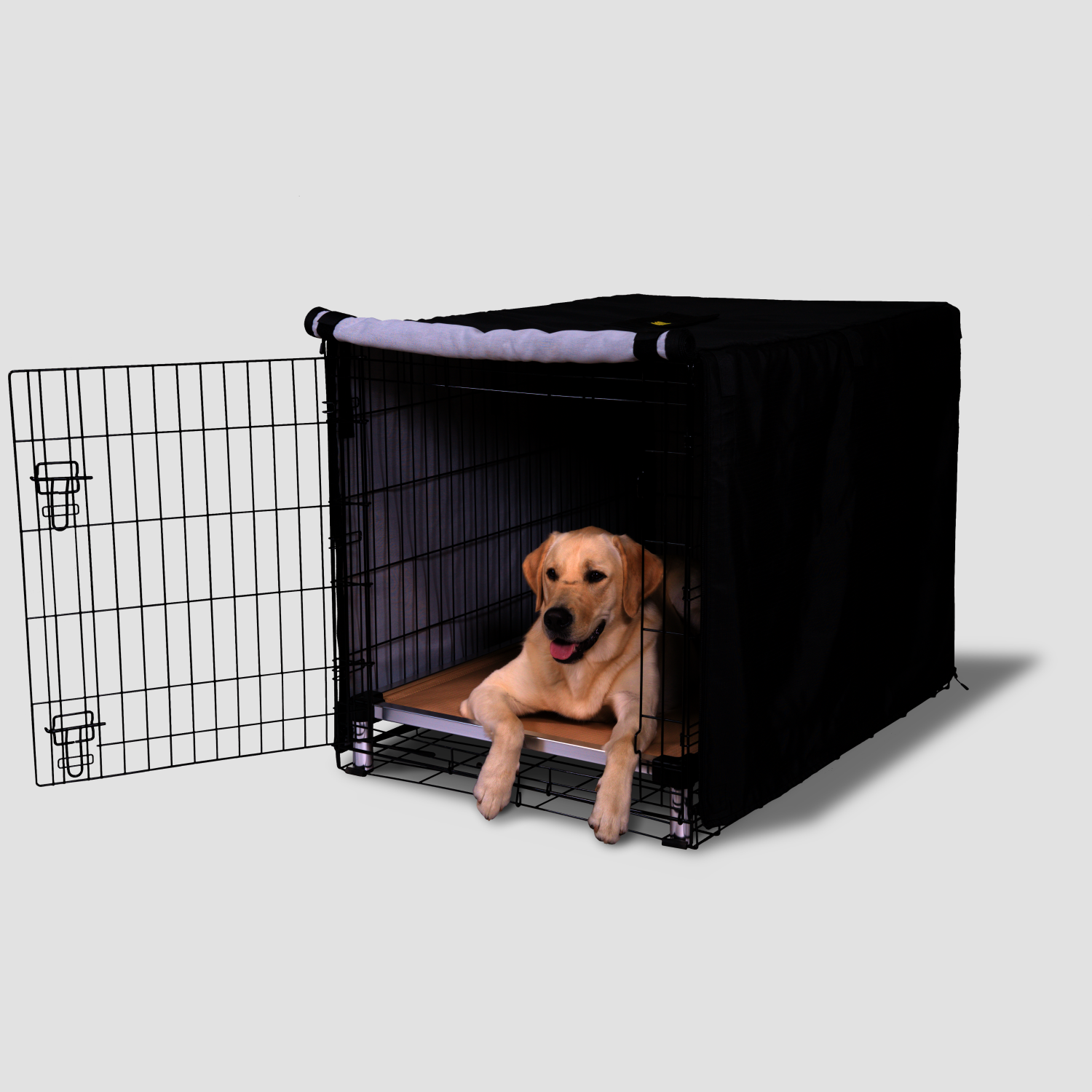 K9 Ballistics Tough Ripstop Crate Cover (Size S — fits 30" wire / Gunner G1 Intermediate) on a Gunner G1 Intermediate
