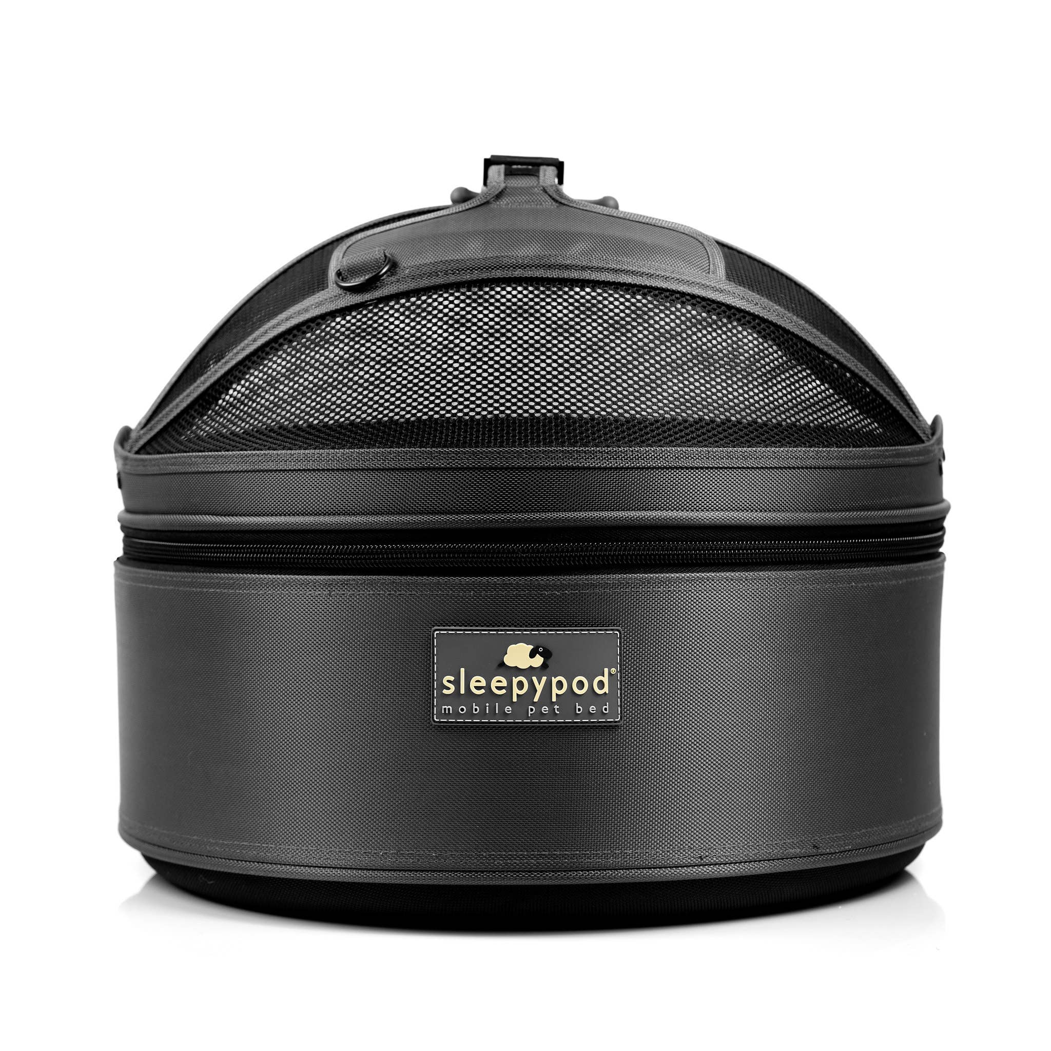 Mr. Peanut's Premium Soft Pet Carrier Top Shade (Compact) clipped onto a stroller carrier