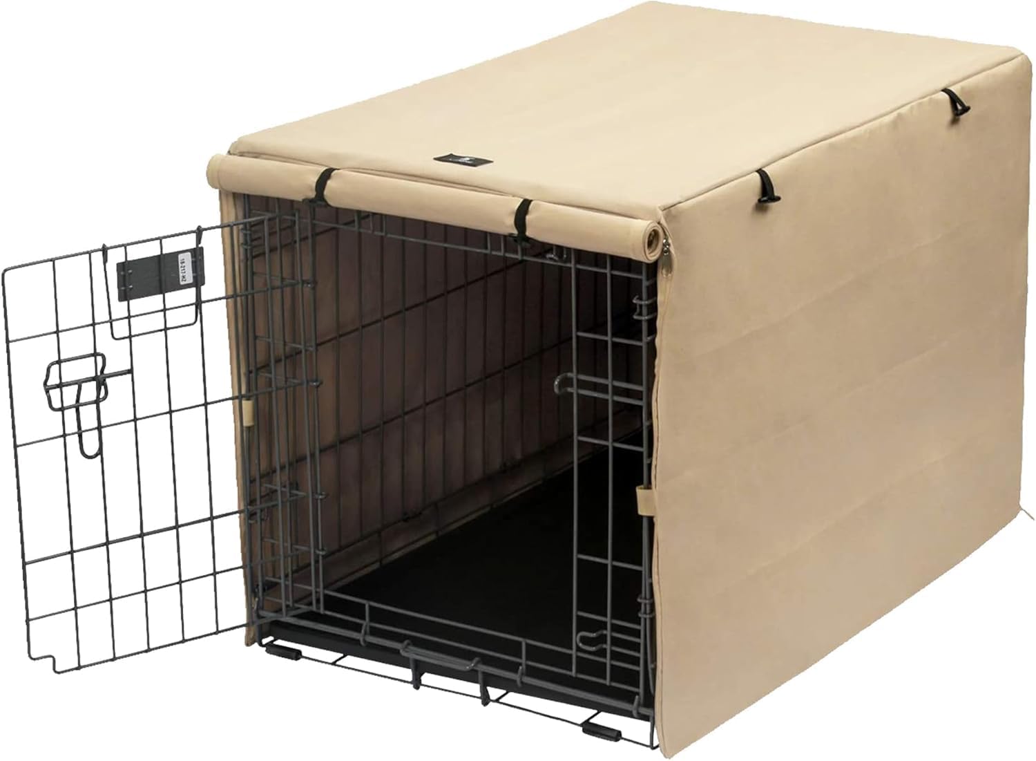 X-ZONE PET Double Door Crate Cover on a 30-inch wire crate